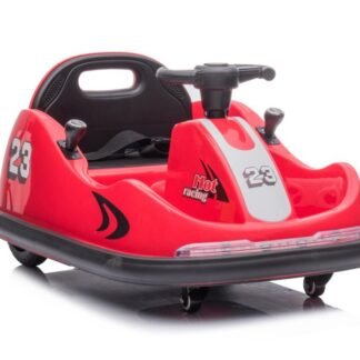 AUTO CHOQUE CON GIRO 360º, 2 MOTORES DE 12V, ROJO Y CON MANDO RC PARENTAL - LE9564